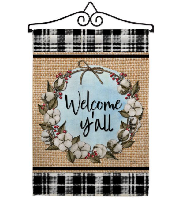 Cotton Y'all - Southern Country & Primitive Vertical Impressions Decorative Flags HG120050 Made In USA - Image 16