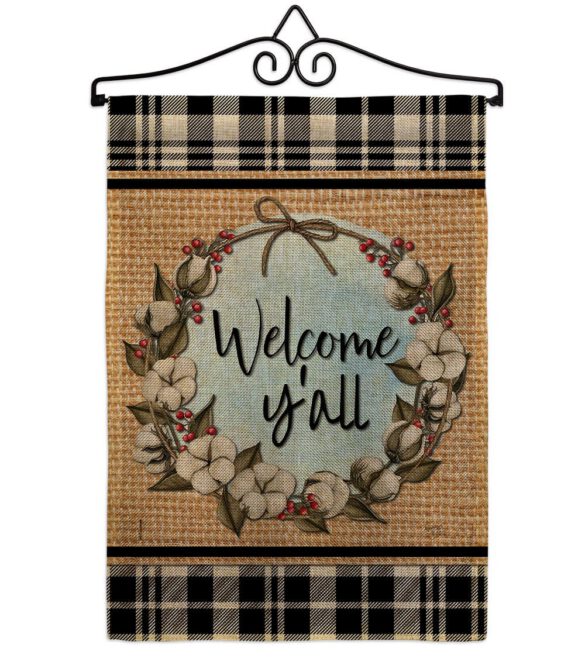 Cotton Y'all - Southern Country & Primitive Vertical Impressions Decorative Flags HG120050 Made In USA - Image 37