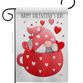 Gnome Love You - Valentines Spring Vertical Impressions Decorative Flags HG120045 Made In USA