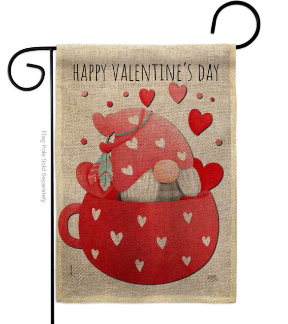 Gnome Love You - Valentines Spring Vertical Impressions Decorative Flags HG120045 Made In USA - Image 22