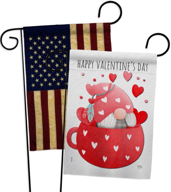 Gnome Love You - Valentines Spring Vertical Impressions Decorative Flags HG120045 Made In USA - Image 7