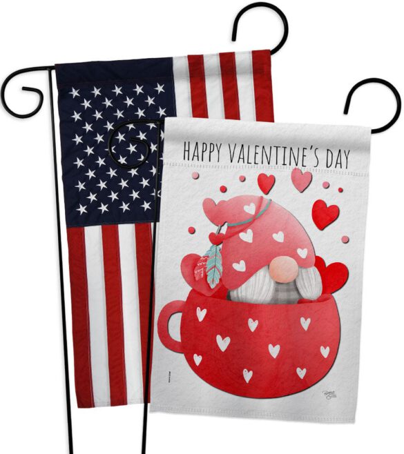 Gnome Love You - Valentines Spring Vertical Impressions Decorative Flags HG120045 Made In USA - Image 9