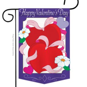 Hearts - Valentines Spring Vertical Applique Decorative Flags HG101041