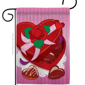 Chocolates - Valentines Spring Vertical Impressions Decorative Flags HG101044 Imported