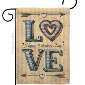 Classic Love - Valentines Spring Vertical Impressions Decorative Flags HG101061 Made In USA