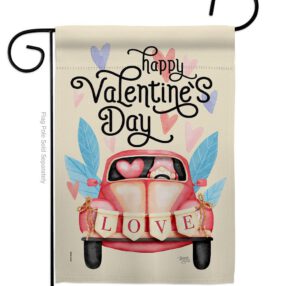 Gnome Delivery Love - Valentines Spring Vertical Impressions Decorative Flags HG101071 Made In USA