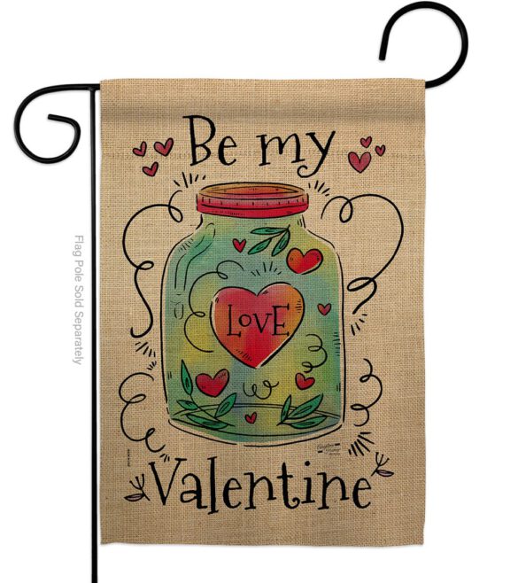 Be My Valentine - Valentines Spring Vertical Impressions Decorative Flags HG137123 Made In USA - Image 2
