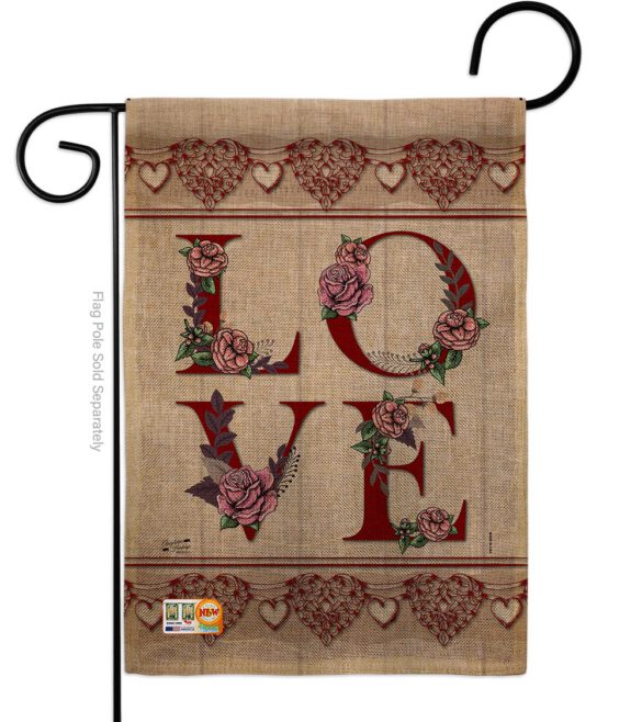 Classic Valentine Love - Valentines Spring Vertical Impressions Decorative Flags HG137144 Made In USA - Image 8