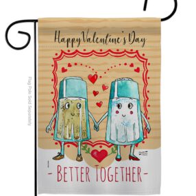 Better Together - Valentines Spring Vertical Impressions Decorative Flags HG137146 Made In USA
