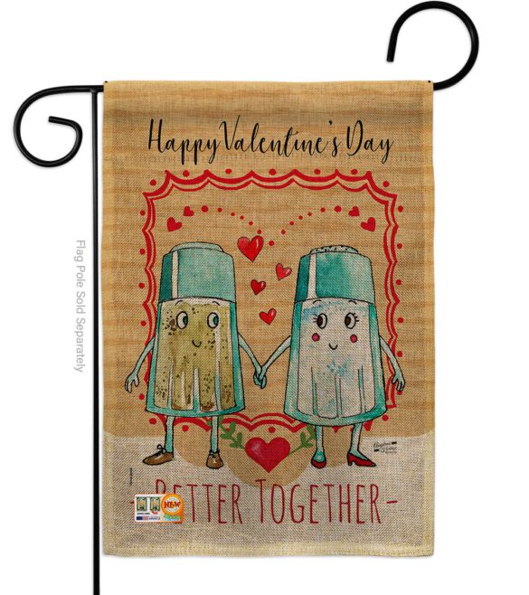 Better Together - Valentines Spring Vertical Impressions Decorative Flags HG137146 Made In USA - Image 8