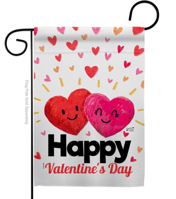 Heart in Love - Valentines Spring Vertical Impressions Decorative Flags HG137348 Made In USA