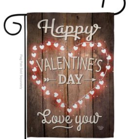 Happy Valentine's Day - Valentines Spring Vertical Impressions Decorative Flags HG191094 Made In USA