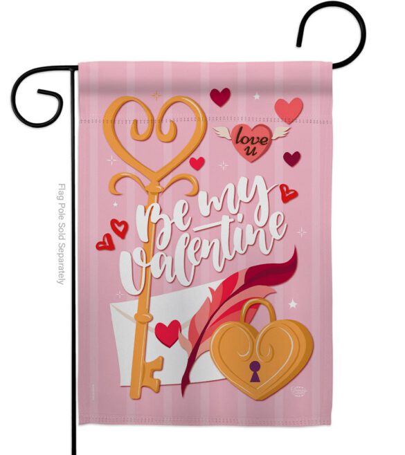Be My Valentine - Valentines Spring Vertical Impressions Decorative Flags HG192054 Made In USA - Image 2