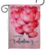 Happy Love Balloons - Valentines Spring Vertical Impressions Decorative Flags HG192150 Made In USA