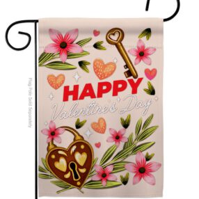 Heart & Luck - Valentines Spring Vertical Impressions Decorative Flags HG192395 Made In USA