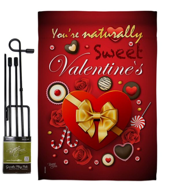 Candy Love - Valentines Spring Vertical Impressions Decorative Flags HG101003 Made In USA - Image 4