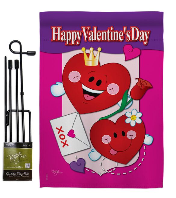 Happy Valentine's Day - Valentines Spring Vertical Impressions Decorative Flags HG101040 Made In USA - Image 4