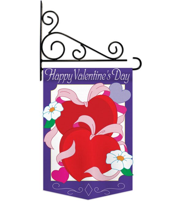 Hearts - Valentines Spring Vertical Applique Decorative Flags HG101041 - Image 8