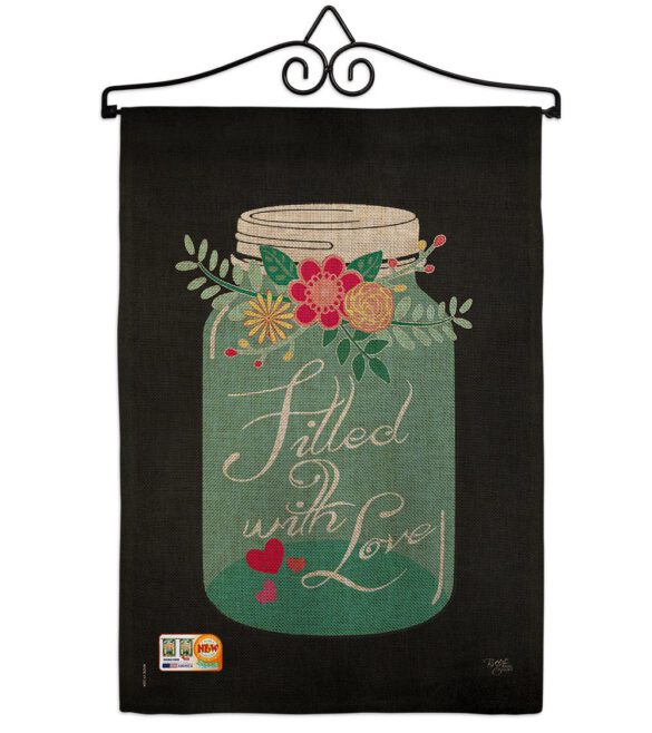 Filled with Love - Valentines Spring Vertical Impressions Decorative Flags HG101051 Made In USA - Image 10