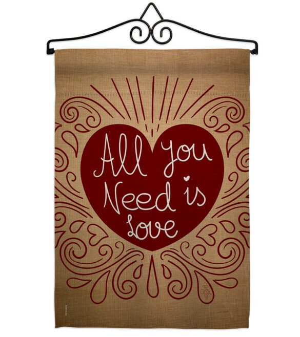 All You Need Is Love - Valentines Spring Vertical Impressions Decorative Flags HG101052 Made In USA - Image 8