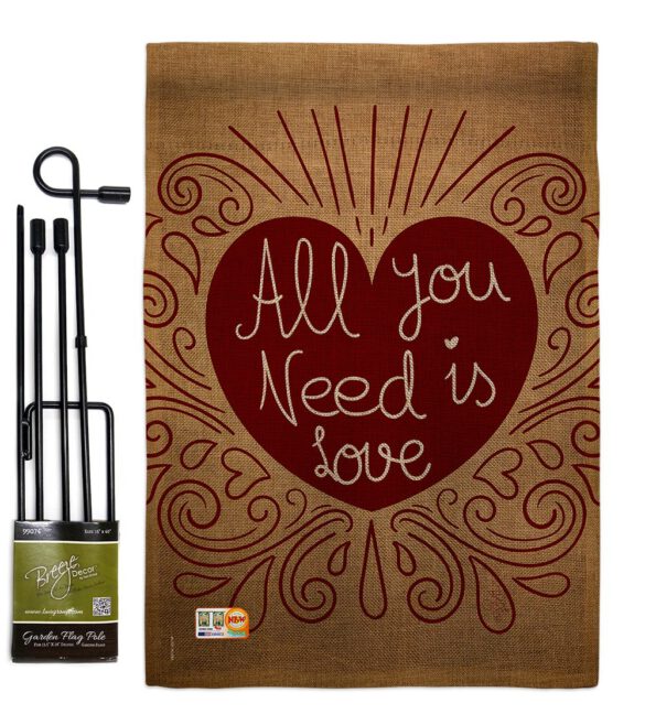 All You Need Is Love - Valentines Spring Vertical Impressions Decorative Flags HG101052 Made In USA - Image 10