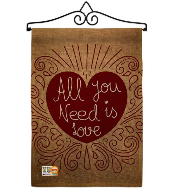 All You Need Is Love - Valentines Spring Vertical Impressions Decorative Flags HG101052 Made In USA - Image 11