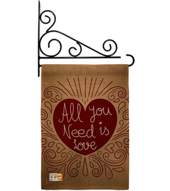 All You Need Is Love - Valentines Spring Vertical Impressions Decorative Flags HG101052 Made In USA - Image 13