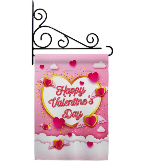Flying Heart Valentine's - Valentines Spring Vertical Impressions Decorative Flags HG101060 Made In USA - Image 11