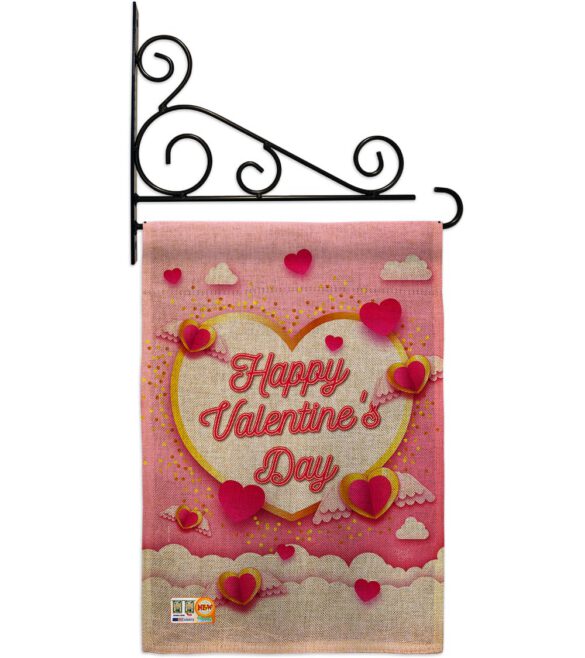 Flying Heart Valentine's - Valentines Spring Vertical Impressions Decorative Flags HG101060 Made In USA - Image 12