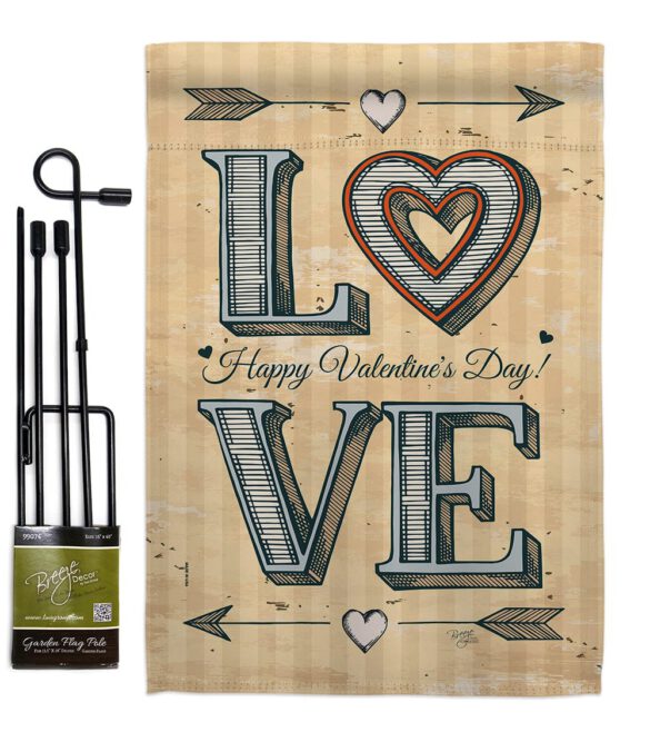 Classic Love - Valentines Spring Vertical Impressions Decorative Flags HG101061 Made In USA - Image 4
