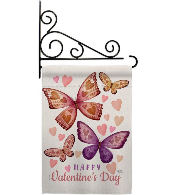 Butterflies Loves - Valentines Spring Vertical Impressions Decorative Flags HG101067 Made In USA - Image 8