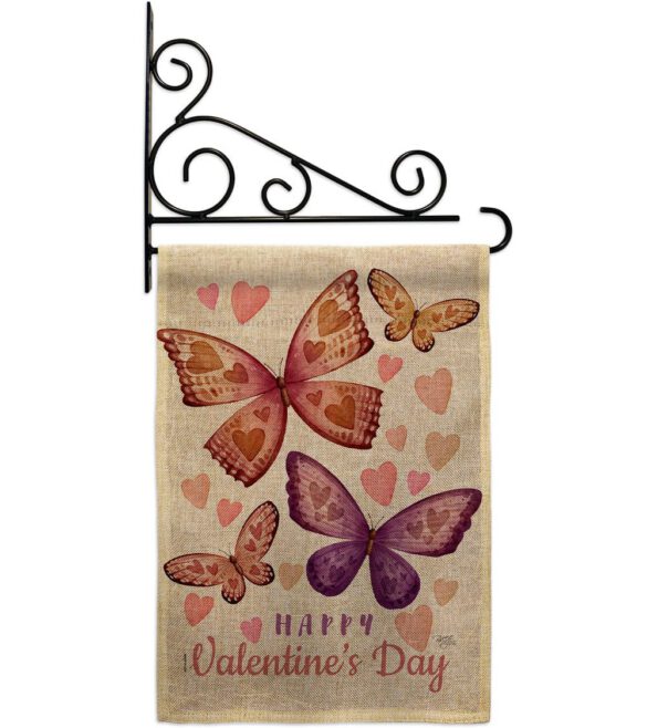 Butterflies Loves - Valentines Spring Vertical Impressions Decorative Flags HG101067 Made In USA - Image 18