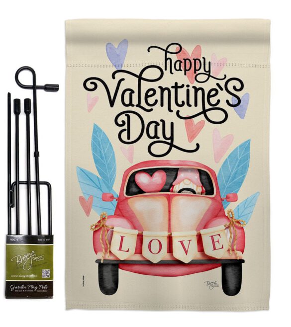 Gnome Delivery Love - Valentines Spring Vertical Impressions Decorative Flags HG101071 Made In USA - Image 4