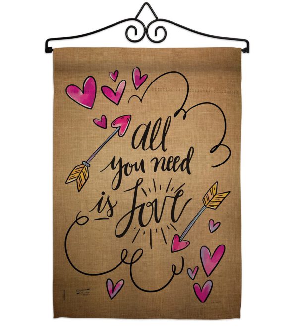 All You Need is Love - Valentines Spring Vertical Impressions Decorative Flags HG137051 Made In USA - Image 8