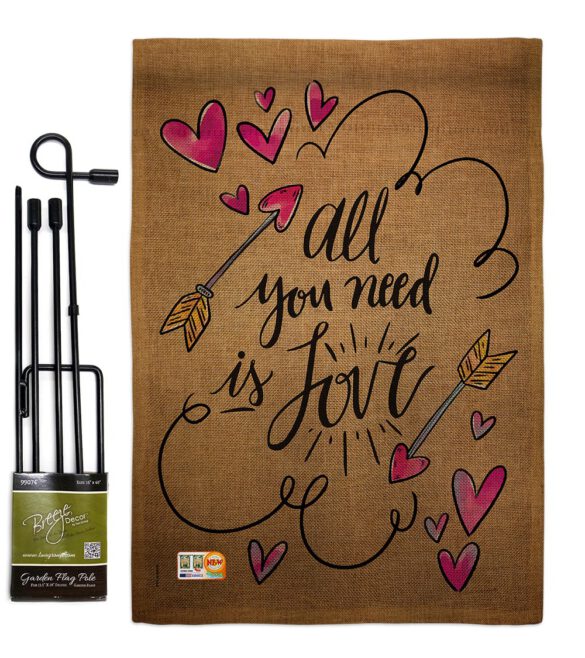 All You Need is Love - Valentines Spring Vertical Impressions Decorative Flags HG137051 Made In USA - Image 10