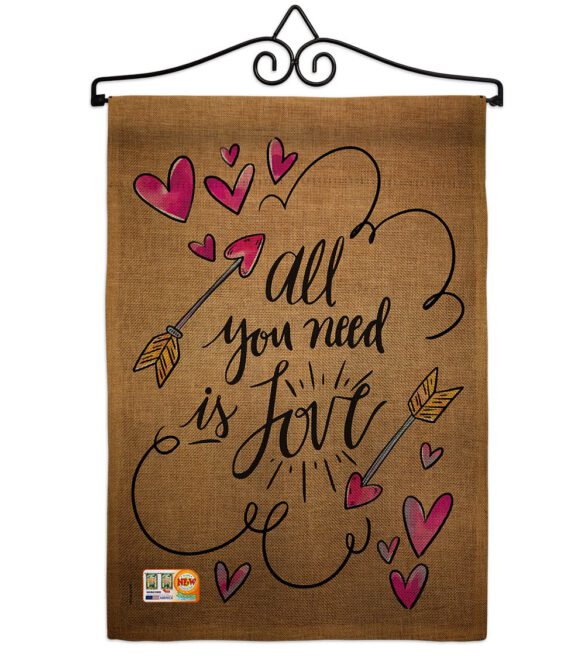 All You Need is Love - Valentines Spring Vertical Impressions Decorative Flags HG137051 Made In USA - Image 11