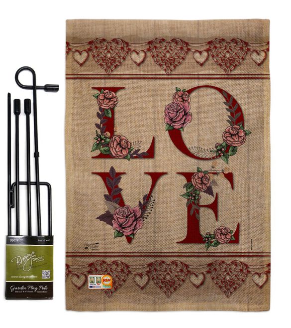 Classic Valentine Love - Valentines Spring Vertical Impressions Decorative Flags HG137144 Made In USA - Image 9