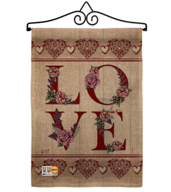 Classic Valentine Love - Valentines Spring Vertical Impressions Decorative Flags HG137144 Made In USA - Image 10