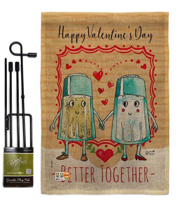Better Together - Valentines Spring Vertical Impressions Decorative Flags HG137146 Made In USA - Image 9