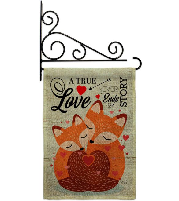 Foxes Love - Valentines Spring Vertical Impressions Decorative Flags HG137390 Made In USA - Image 18