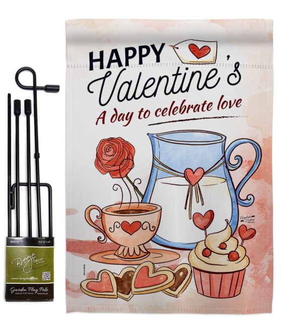 Day to Celebrate Love - Valentines Spring Vertical Impressions Decorative Flags HG137395 Made In USA - Image 4