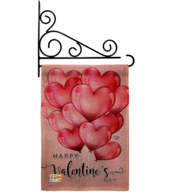 Happy Love Balloons - Valentines Spring Vertical Impressions Decorative Flags HG192150 Made In USA - Image 12