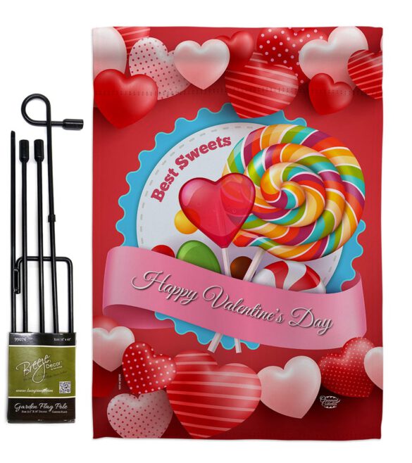 Best Sweet - Valentines Spring Vertical Impressions Decorative Flags HG192306 Made In USA - Image 4
