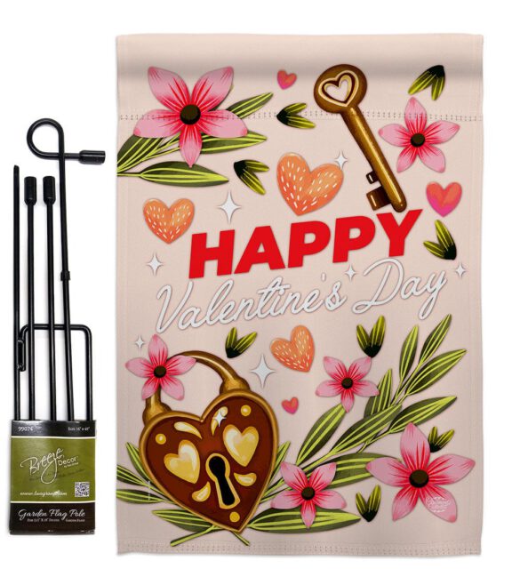 Heart & Luck - Valentines Spring Vertical Impressions Decorative Flags HG192395 Made In USA - Image 4