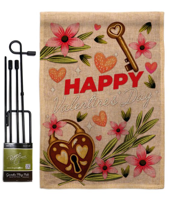 Heart & Luck - Valentines Spring Vertical Impressions Decorative Flags HG192395 Made In USA - Image 14