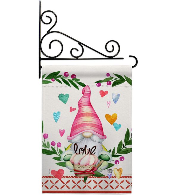 Gnome Give Love - Valentines Spring Vertical Impressions Decorative Flags HG192407 Made In USA - Image 8