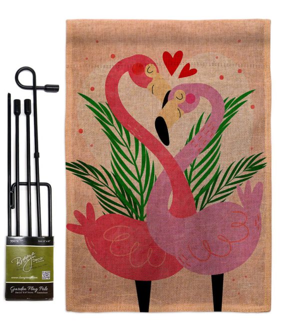 Flamingo Love - Valentines Spring Vertical Impressions Decorative Flags HG192540 Made In USA - Image 14