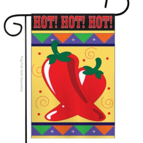 Chili Hot - Vegetable Food Vertical Applique Decorative Flags HG117020