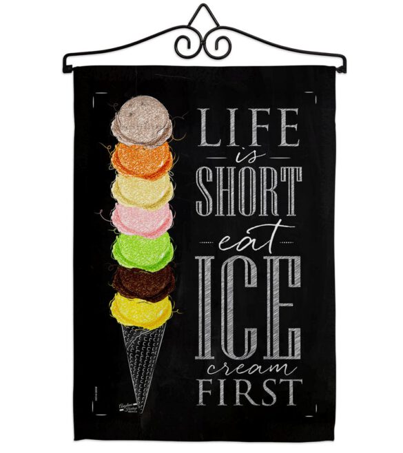Eat Ice Cream First - Vegetable Food Vertical Impressions Decorative Flags HG137279 Made In USA - Image 7