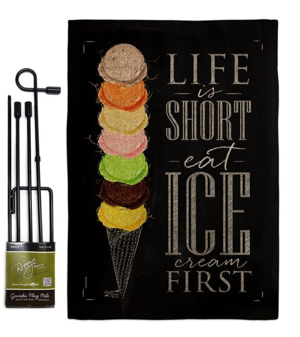 Eat Ice Cream First - Vegetable Food Vertical Impressions Decorative Flags HG137279 Made In USA - Image 12